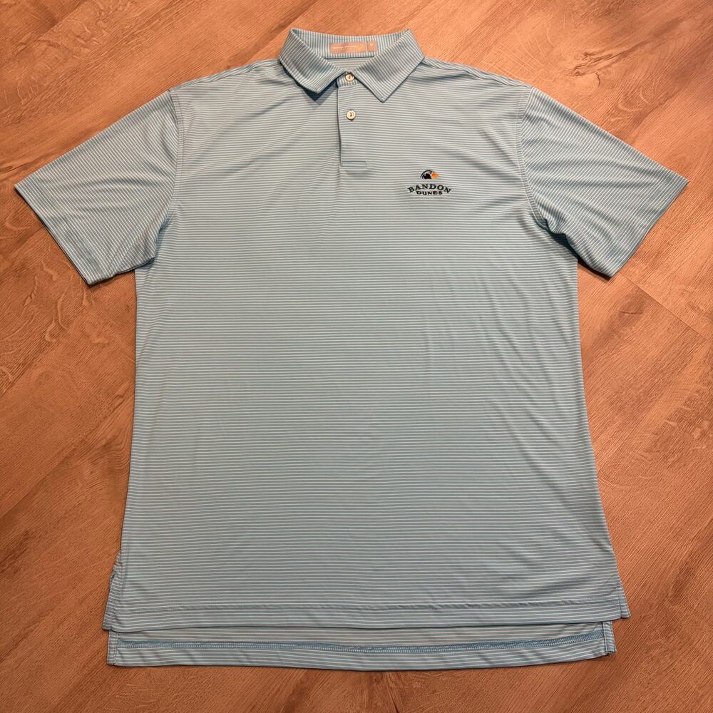 Peter Millar Featherweight Performance Polo Shirt Bandon Dunes Golf Men's Medium